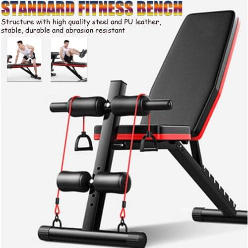 5 in 1 Multi-function Sit Up Bench Adjustable Folding Home Dumbbell Stool Chair Household Fitness Workout Gym Training Equipment