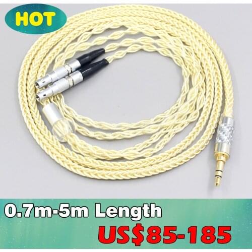 8 Core Gold Plated + Palladium Silver OCC Alloy Cable For Ultrasone Veritas Jubilee 25E 15 Edition ED 8EX ED15 Headphone LN00763