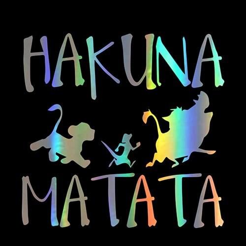 Car sticker moto creative Car Decal hakuna Matata decorative accessories sunscreen Waterproof PVC, 20cm * 16cm