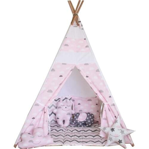 Free Love @pink cloud kids play tent indian teepee children playhouse children play room teepee