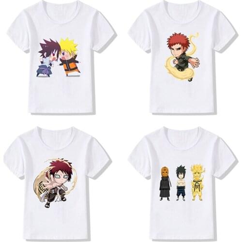 KidsT Shirt Summer Baby Uzumaki Naruto Sasuke Gara Tops Tees Clothes Children Clothing Cartoon T-shirts Short Sleeve Casual Wear