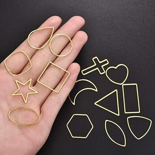 Stainless Steel Gold Tone Earring Findings Components Charms Connectors For Bracelet Necklace Earrings DIY Making 15 Styles