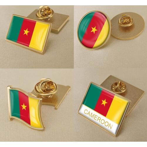 Coat of Arms of Cameroon/Cameroonian Flag National Emblem Brooch/Badges/Lapel Pins