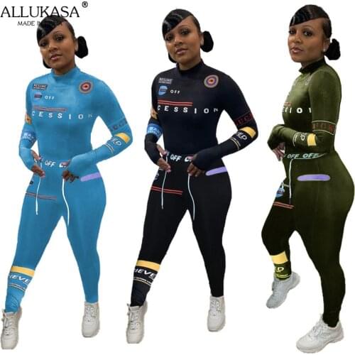 Two Piece Set Women Outfit Sport Suit Tracksuit Sweatshirt Woman Pant Suits Clothing Sets Long Sleeve Letters Tops Running Pants