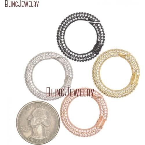 O Carabiner Spring Belt Clip Key Chain Zircon Eternal Ring Jewelry Making FC33036