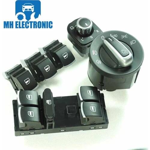 MH Electronic Power Mirror Lamp Window Button Switch 5ND 959 855/5ND 959 857/5ND 959 565 A/ 3C8 941 431 C for VW Golf MK5 Jetta