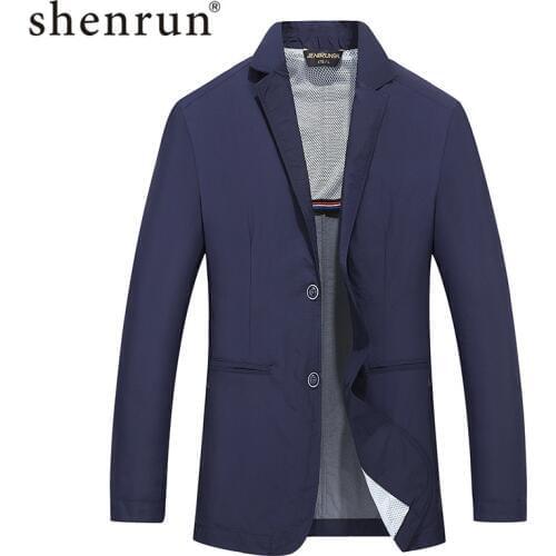 Men Casual Blazers Summer New Light Thin Cool Suit Jacket Breathable Sunscreen Outdoor Anti-Wrinkle Half Lining Single Breasted