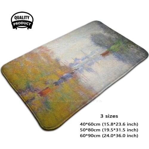 Autumn On The Seine At Argenteuil 1873 Soft Foot Pad Room Goods Rug Carpet Autumn On Seine Argenteuil River Water Claude 1873