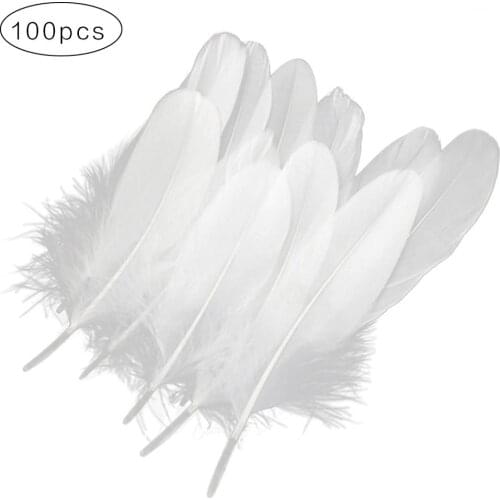 100pcs Natural Goose Feathers 15-20CM Small Floating White Swan Feather Plume For Craft Wedding Jewelry Home Decoration Plumes