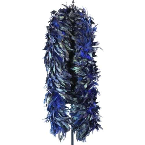 2 Meter Natural Chicken Feathers Boa Rooster Feather Shawl For Diy Carnival Party Dress Clothes Decoration Craft Plumes 9 Colors