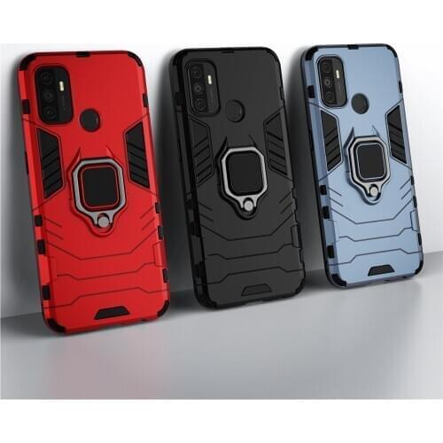 For OPPO A53 2020 Case Magnetic Car Shockproof Metal Finger Ring Armor Cover For OPPO A53 CPH2127 4G Funda OPPOA53 A 53 6.5"