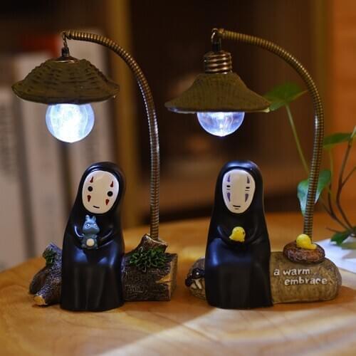 Spirited Away No Face Man LED Night Light Miyazaki Hayao Touch Lamp Kids Table Lights Bedroom Light Fixtures Baby Christmas Gift