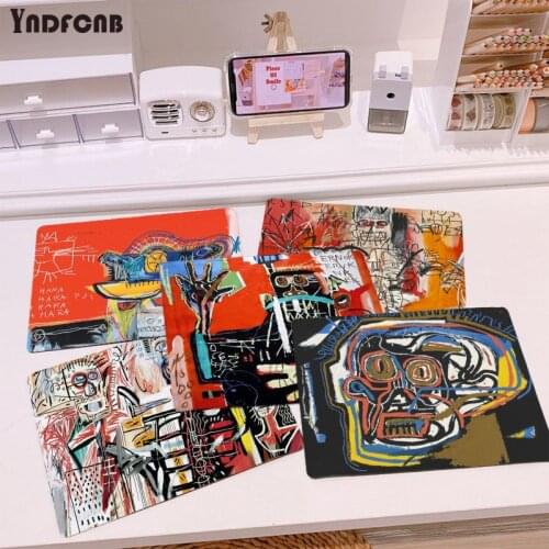 YNDFCNB Jean Michel Basquiat Art Graffiti Computer Gaming Mousemats or Overwatchs Writing Pad Desktops Mate gaming mouse pad