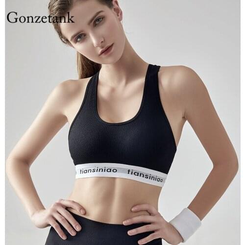 Women`s Sports Bra Padded Cross Straps Wireless Padded Comfy Shockproof Gym Fitness Running Sport Brassiere Tops Push Up Bras