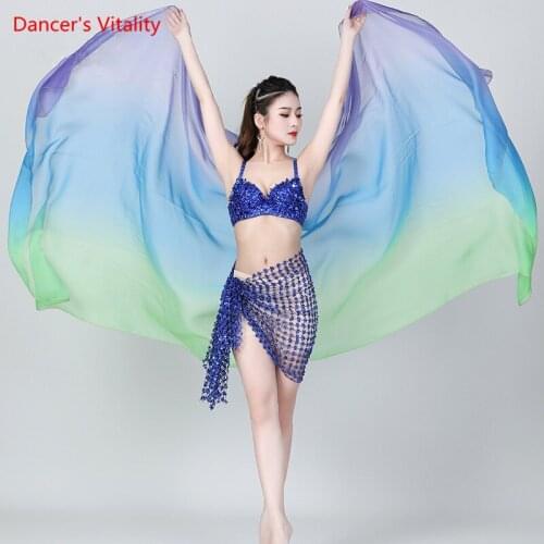 Belly Dance Scarf Chiffon Multicolour Veil Practice Props Female Profession Performance Accessories Long Hand Yarn