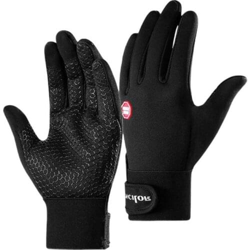 Outdoor Sports Riding Plus Velvet Gloves Winter Skiing Cold Warmth Thick Waterproof Full Finger 1 Pair