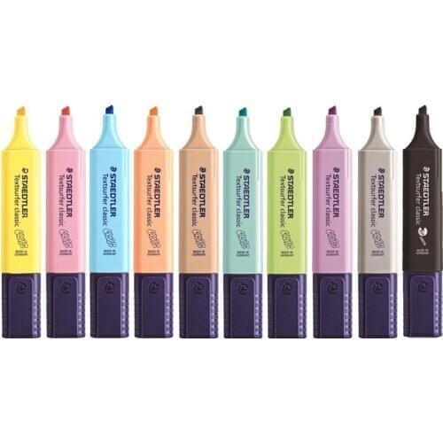 STAEDTLER 364C Pastel Color Highlighter Pen 1-5mm Line Vintage Marker Liner Highlighting Paper Fax Drawing Office School A6112
