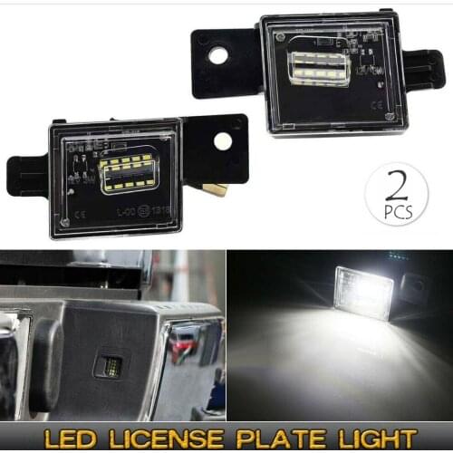 2pcs 12V Car Bright White 15 SMD LED License Plate Lights 1240Lm For Silverado GMC Sierra 1500 2500 3500 2014-2021 Accessories