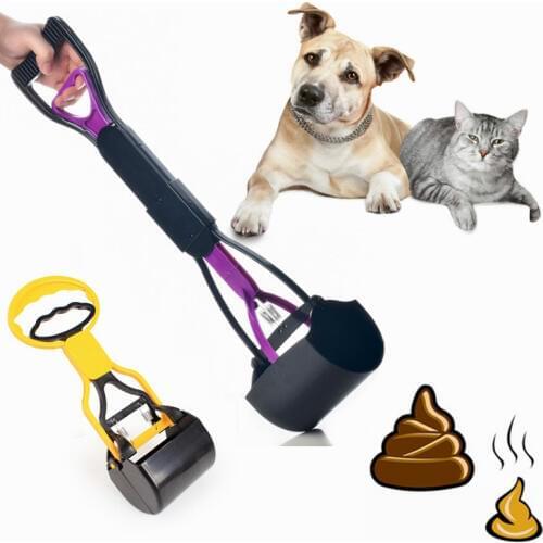 2 Style Handle Pet Waste Litter Picker Poop Scooper Dog Cat Jaw Poop Scoop Cleaner Tool Waste one-handed Pick-up Scoper