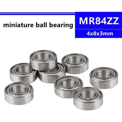 50/100/500pcs MR84ZZ 4*8*3 mm miniature bearing MR84-2Z 4x8x3 mm MR84 MR84Z miniature deep groove ball bearing L-840ZZ