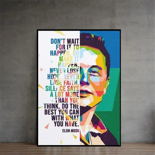 Elon Musk Poster Motivational Wall Art SpaceX Decor Premium Matte Vertical Posters Poster Decorative Painting Canvas Wall Art