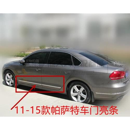 For Volkswagen Passat B7 2011-2017 Automobile modeling Stainless Steel body side moldings side door decoration Car Accessories
