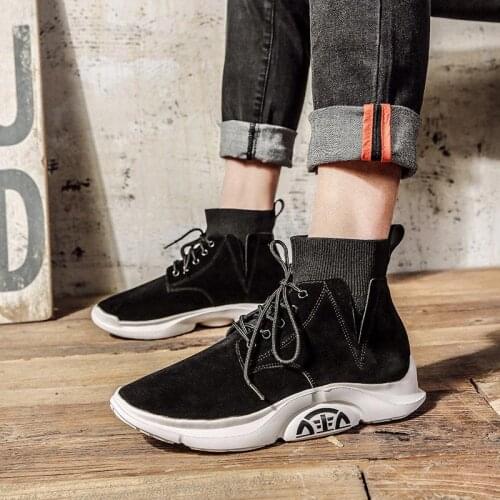 Big Size High Top Autumn Shoes Mens Sports Mens Sneakers Shoes Running Man Sport Shoes Men Sneakers 2021 Black Jogging A-884