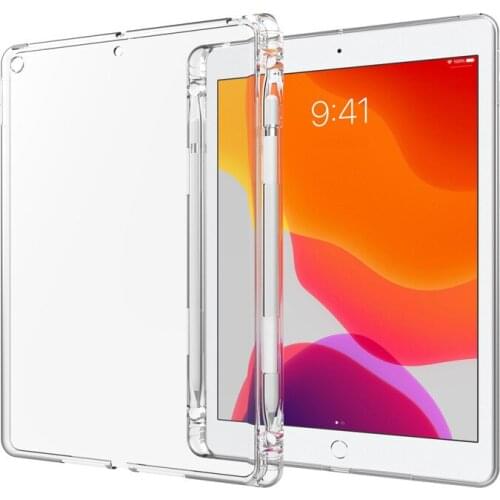 Case for iPad 9.7 Air 2/1 10.5 Case Transparent TPU Tablet Cover for Funda iPad 10.2 2019 Pro 11 10.5 Mini 3 with Pencil Holder