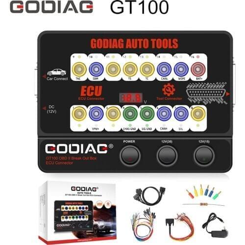 Diagnostic tools GODIAG GT100 OBDII Protocol ECU Detector & Break Out Box With programming & coding