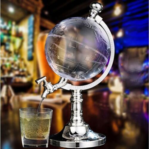 Acrylic Globe Drink Dispenser Beer Wine Separator Dispenser for Bar KTV Hotel Entertainment Bartender Bar Beer Cup Decor Game