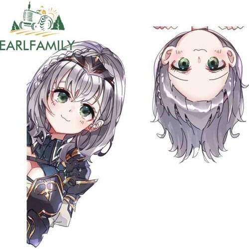 EARLFAMILY 13cm for Shirogane Noel Hololive Car Stickers Waterproof Fashionable Decals Scratch-Proof Windows Trunk Decor
