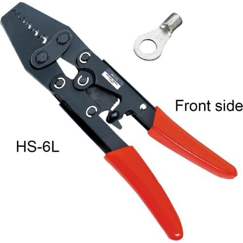 Power save Japanese style crimp non-insulated terminals capacity 0.5-6mm2 point typ wire press electrician Crimping plier tools