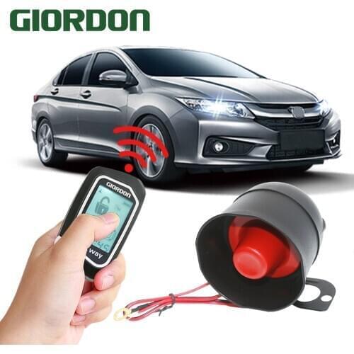 GIORDON The Russian and English versions of the two-way remote control LCD remote control central lock can remotely operate auto