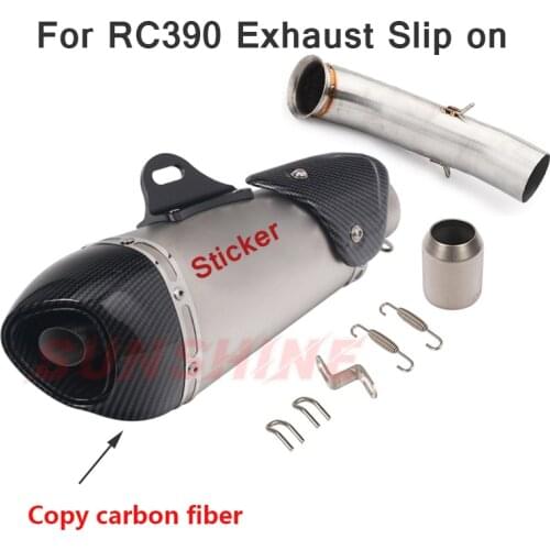 Motorcross Exhaust Muffler Motorcycle Slip on Modified Middle Pipe Connect Pitbike Link For KTM DUKE 125 RC390 RC 390 2017-2020