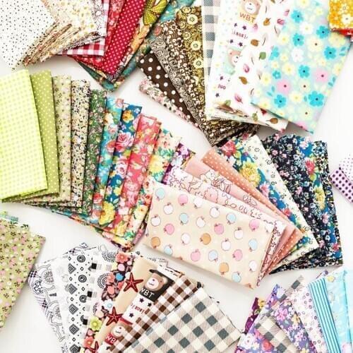 20X25CM Pattern Striped lattice dots Cotton Fabric Printed Cloth Sewing Quilting Fabrics for Patchwork Needlework DIY Handmade