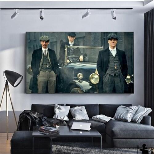 Cillian Murphy Bloods Mafia Movie Poster Shelby Family Thugs Gentle Canvas Painter House Wall Decorative(No Frame)