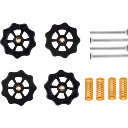 3D Printer Parts Heated Bed Spring Leveling Kit Adjustment Nut+Springs+ Screw Heatbed Kit For CR-10 Ender 3 MK3 Hotbed