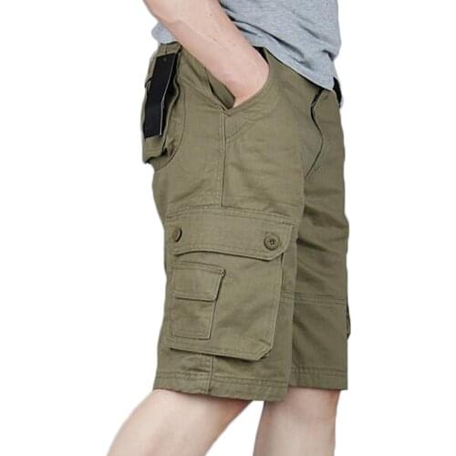 Men Joggers Overall Military Short Trousers Plus Size 29-46 Sweatpants Cargo Shorts Men Summer Casual Pocket Shorts Masculino