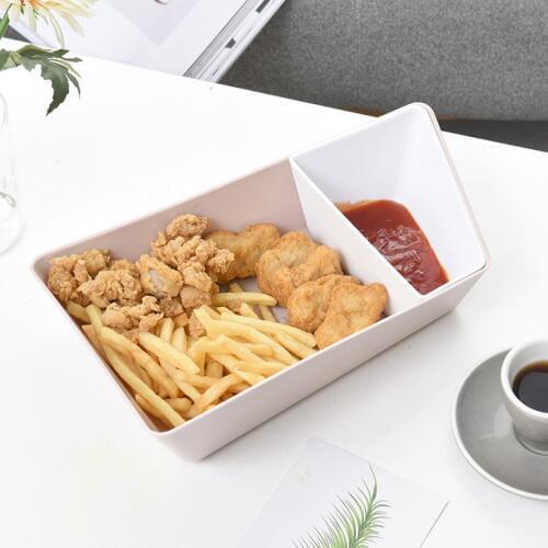 Irregular Plate Snack Tray Separate Dish Restaurant French fries Cutlery Fast Food Multifunctional Fruit Nut Plate Utensils Bowl