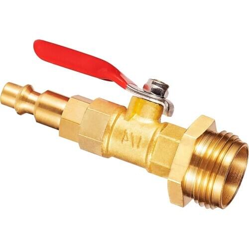 GHT Plug Valve Water Blowout Adapter Gardening For Trailers And Garden Hose Durable 3/4-11.5NH US Style Greenhouse Air Nozzle