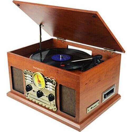 Record Player Sunstech PXRC5CD WD Wood