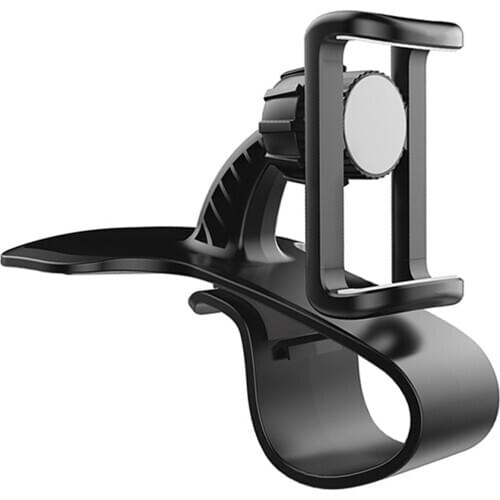 360° Rotation Adjustable Phone Holder Car Dashboard HUD Clamp Clip-On GPS Phone Stand Universal For 4-6inch Mobile Phones