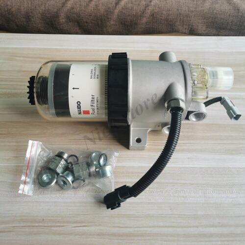 Fuel Water Separator with Heater 24v 195w FH236 FS19728 FS19624 PF7748 P550467 33651XE Diesel Fuel Filter Assembly Diesel Engine