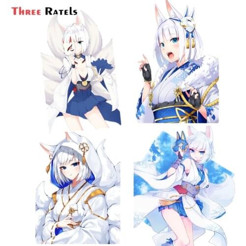 Three Ratels F295 Kaga Anime Girl Video Game Azur Lane Laptop Motorcycle Car Sticker Pvc Vinyl Anti Scratch Film Decal
