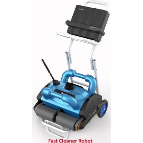 Remote Control Wall Climb function Automatic Smart Swimming Pool Cleaner Robot with caddy cart and 15m cable