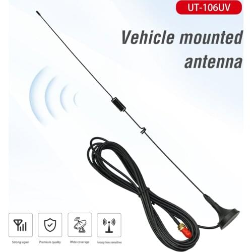 UT-106 Magnetic SMA-F Car Antenna UHF/VHF High Gain Antenna for Baofeng UV-5R BF-888S UV5RE/Plus UV3R Plus UV5RD Two Way Radio