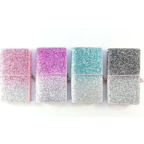 Domikee creative candy sequin leather office school traveler journal and notebooks for girls women stationery,thick 120sheets