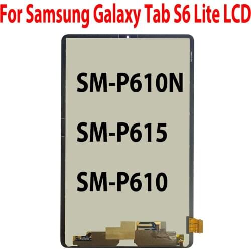 Original For Samsung Galaxy Tab S6 Lite 10.4 P610 P615 P615N P617 LCD Screen Display Touch Digitizer Assembly Replacement