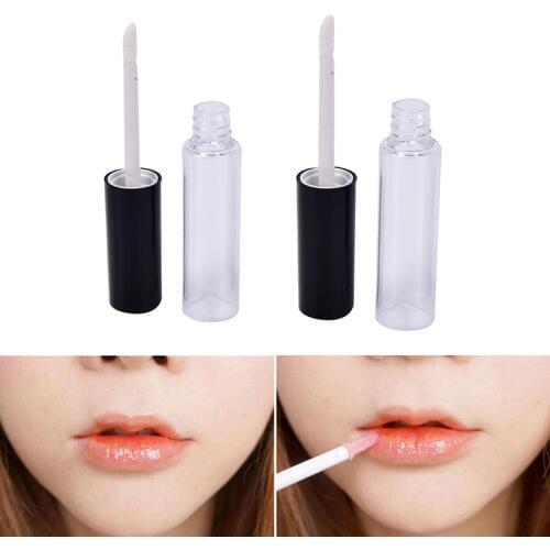 1Pc/5Pcs 8ml Design Black Empty Lipstick Tube Lip Balm Bottle Container