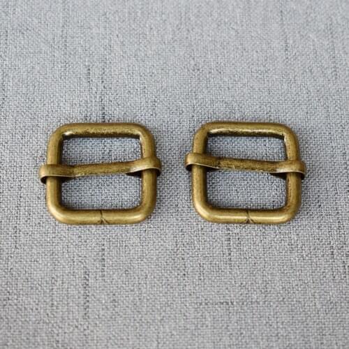 1 Pcs/Lot 20mm Bromze Metal Tri Glide Slide Adjusters For DIY Dog Collar Dog Leash Backpack Of Rectangle Loop Ring Accessories